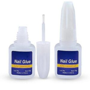 Professional Nail Glue For Artificial Nails, Long-Lasting & Easy Application (Clear/Transparent) Pack of 2