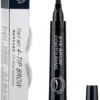 Waterproof 4 Point Eyebrow eyeliner penBlack - Microblading Fork Tip Tint Pen (Black)