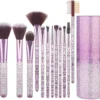 Pink Glitter Makeup Brush 12pcs With Box (Pack of 12)