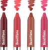 Matte Crayon Lipstick Waterproof and Smooth Texture pencil lipstick (Pink, Red, Brown, Maroon,)