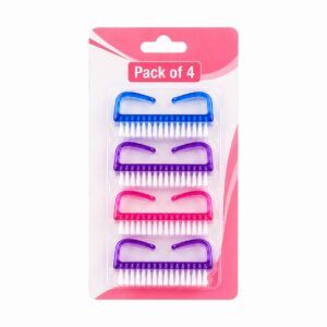 4pcs Nail Scrub Brush Nail Brush Professional Prime Cleaning Brush (Multicolour)