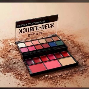 12 Professional Eyeshadow + 6 Lip color + 1 compact+ 2 blusher Make up Palette 20 g (Multicolore)