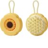 Hair Care Scalp Massager Hanging Silicone Portable and Washable Yellow