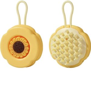 Hair Care Scalp Massager Hanging Silicone Portable and Washable Yellow