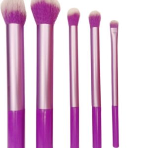 Multifunctional Makeup Brush Set Foundation Contour Powder Blush Highlight Brush (Pack of 5) Multicolore