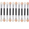 Professional Eyeshadow Brushes Cosmetic Tool Dual Sides Eyeshadow Sponge Brushes (Pack of 10)