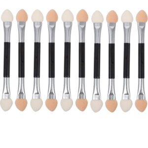 Professional Eyeshadow Brushes Cosmetic Tool Dual Sides Eyeshadow Sponge Brushes (Pack of 10)