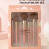 8PCS Professional Makeup Brush Set, Travel Size Cosmetic Brushes Kit (Pack of 8) Multicolore